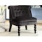 Baxton Studio Flax Victorian Style Black Velvet Upholstered Vanity Chair 119-6375 - alternate 3
